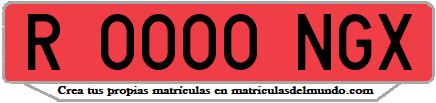 Ejemplo matrícula de remolque de España serie NGX