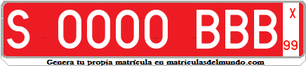 Matrícula temporal para empresas con fondo rojo