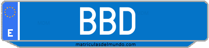 Matrícula de taxi BBD