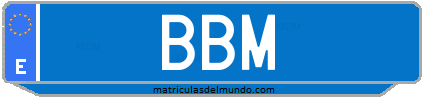 Matrícula de taxi BBM