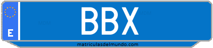 Matrícula de taxi BBX