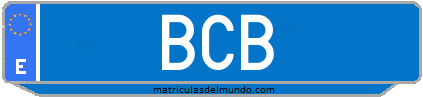 Matrícula de taxi BCB