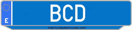 Matrícula de taxi BCD