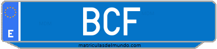 Matrícula de taxi BCF