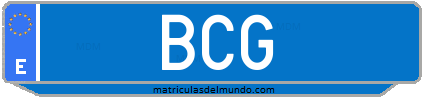 Matrícula de taxi BCG