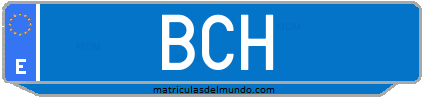 Matrícula de taxi BCH