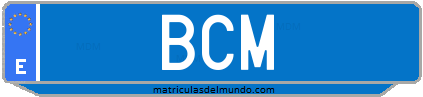 Matrícula de taxi BCM