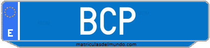 Matrícula de taxi BCP