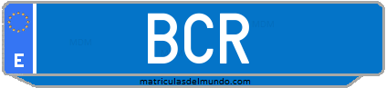 Matrícula de taxi BCR