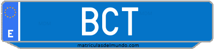 Matrícula de taxi BCT