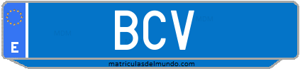 Matrícula de taxi BCV