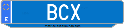 Matrícula de taxi BCX