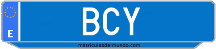 Matrícula de taxi BCY