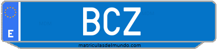 Matrícula de taxi BCZ