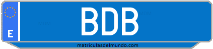 Matrícula de taxi BDB