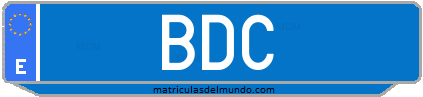 Matrícula de taxi BDC