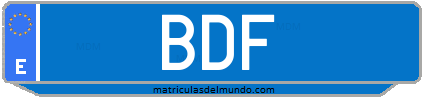 Matrícula de taxi BDF