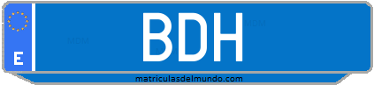 Matrícula de taxi BDH