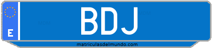 Matrícula de taxi BDJ