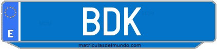 Matrícula de taxi BDK