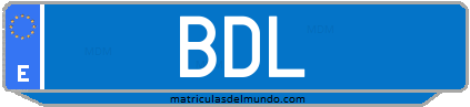Matrícula de taxi BDL