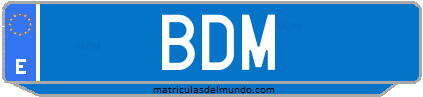 Matrícula de taxi BDM