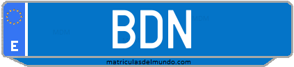 Matrícula de taxi BDN