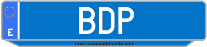 Matrícula de taxi BDP