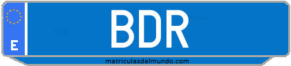Matrícula de taxi BDR