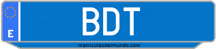 Matrícula de taxi BDT