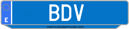 Matrícula de taxi BDV