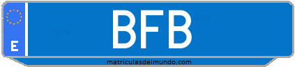 Matrícula de taxi BFB