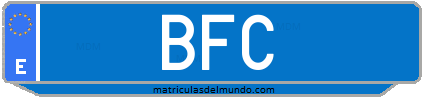 Matrícula de taxi BFC