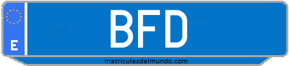 Matrícula de taxi BFD