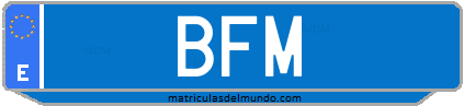 Matrícula de taxi BFM