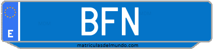 Matrícula de taxi BFN