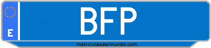 Matrícula de taxi BFP