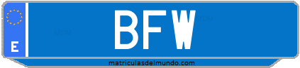 Matrícula de taxi BFW