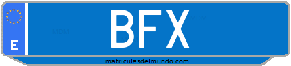 Matrícula de taxi BFX