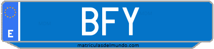 Matrícula de taxi BFY