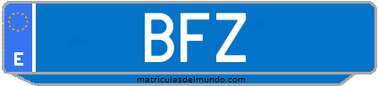Matrícula de taxi BFZ