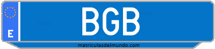 Matrícula de taxi BGB