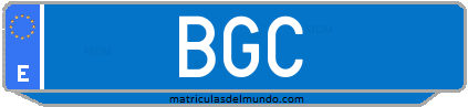 Matrícula de taxi BGC