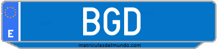 Matrícula de taxi BGD