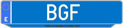 Matrícula de taxi BGF