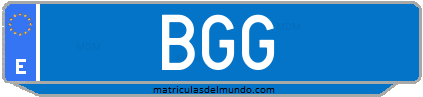 Matrícula de taxi BGG