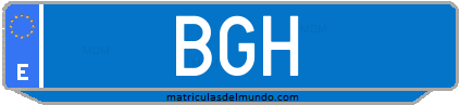 Matrícula de taxi BGH