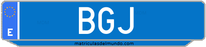 Matrícula de taxi BGJ