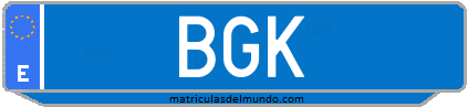 Matrícula de taxi BGK