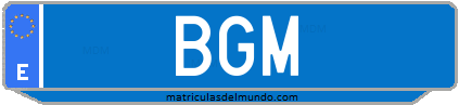 Matrícula de taxi BGM